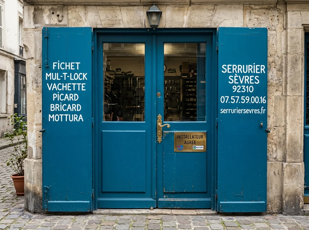 Installateur agréé · double-porte propre, marques expliquées dessous